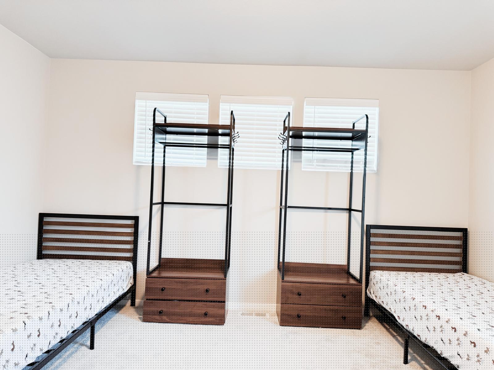 Shared bedroom with two beds